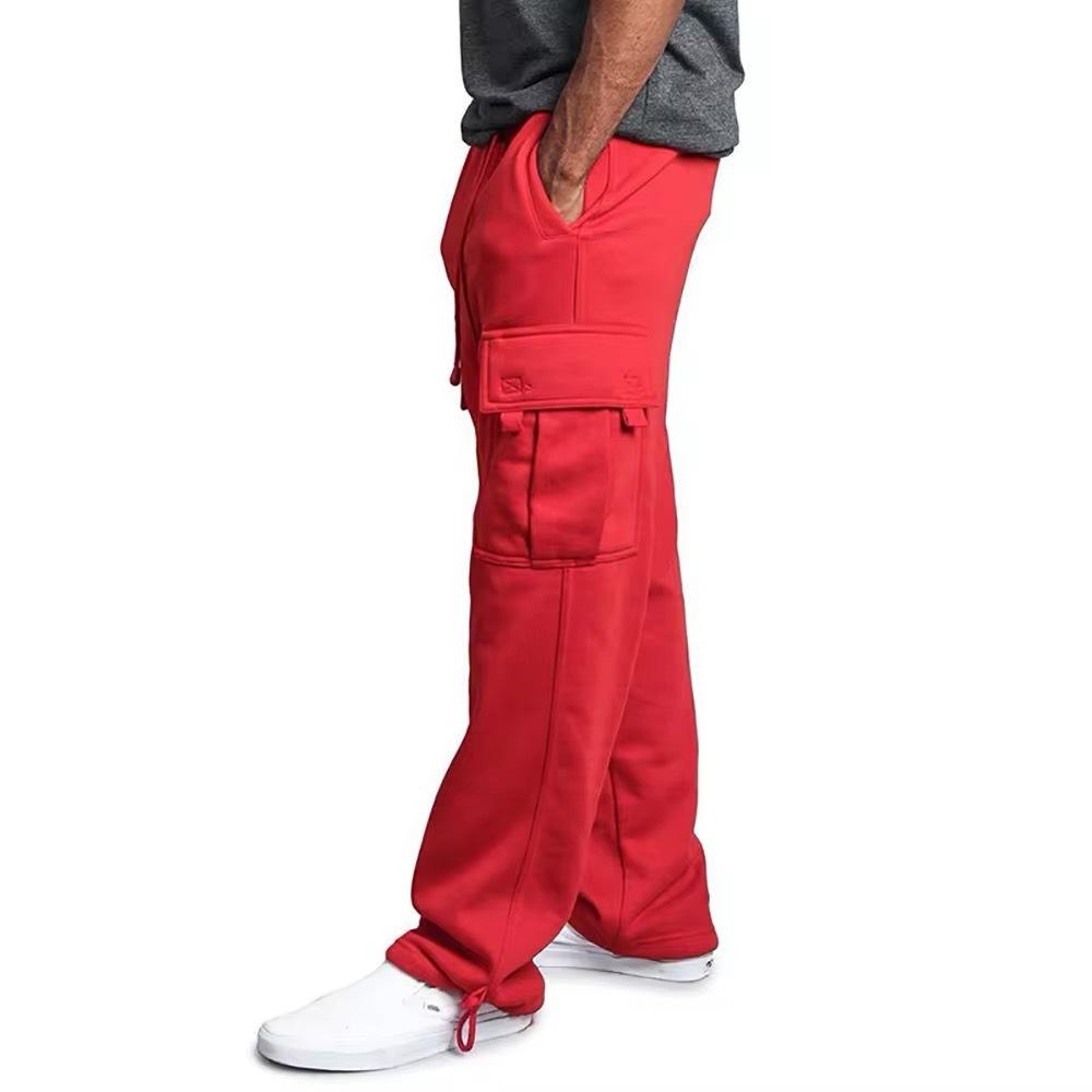 

Men s New Multi-pocket Work Pants, Wardrobe Pants, Casual Elastic Trousers S