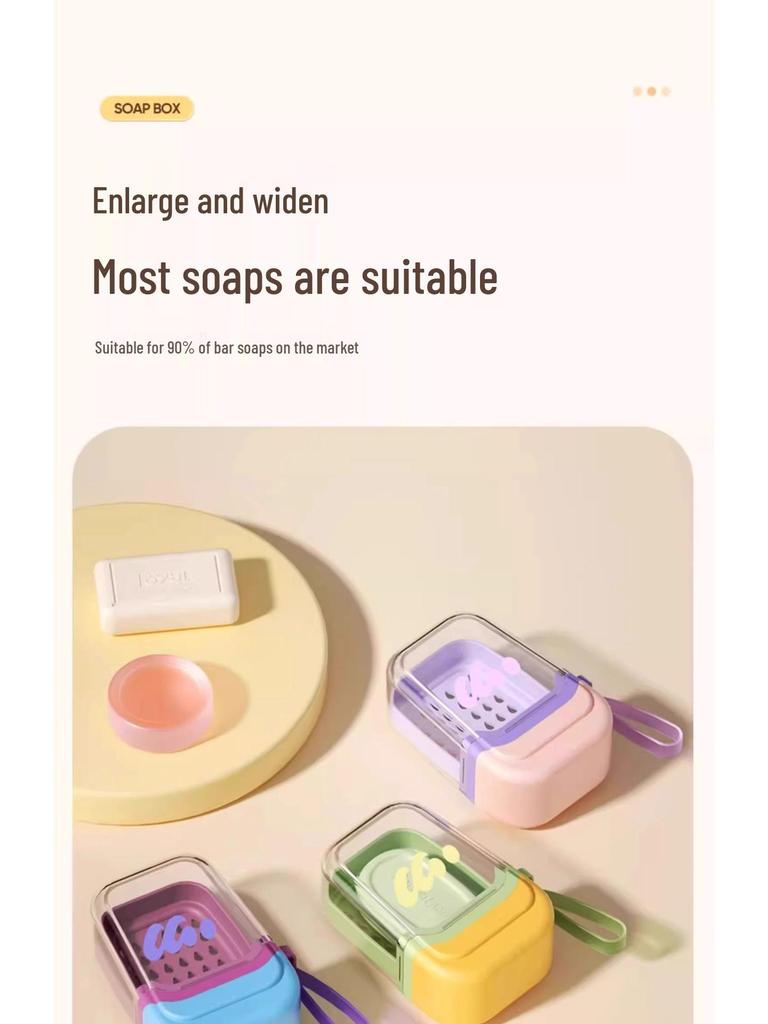 Travel Soap Box: Compact, Portable with Double-Layer Drainage and Advanced Sealing - Newcomer Discount 5 Yuan
