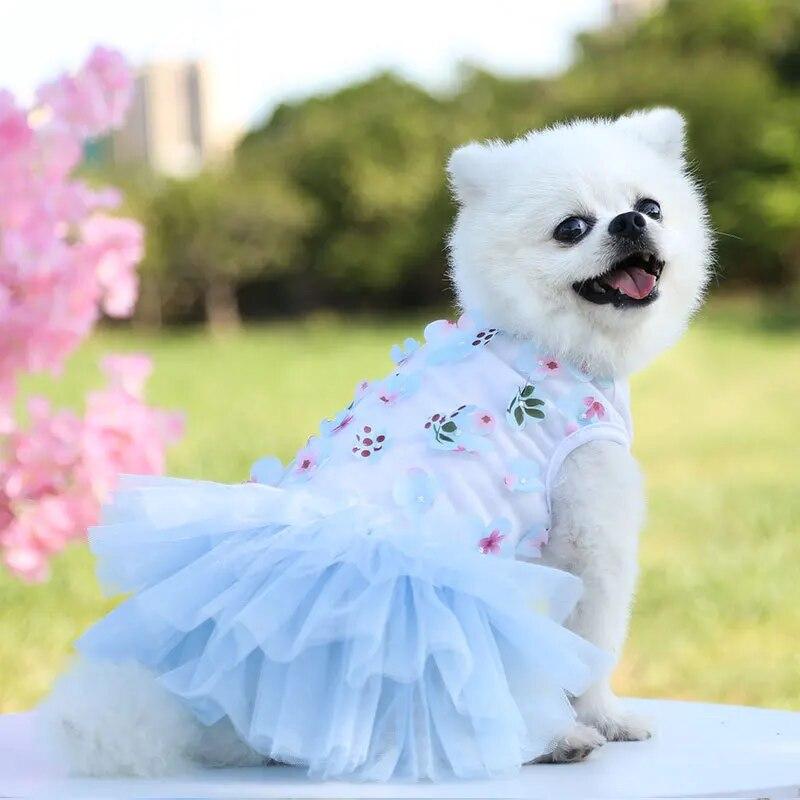 Puppy Pet Dogs Clothes Spring Summer Dog Costume Sweetly Princess Dress for Small Dogs Teddy Chihuahua Pet Vest Clothing