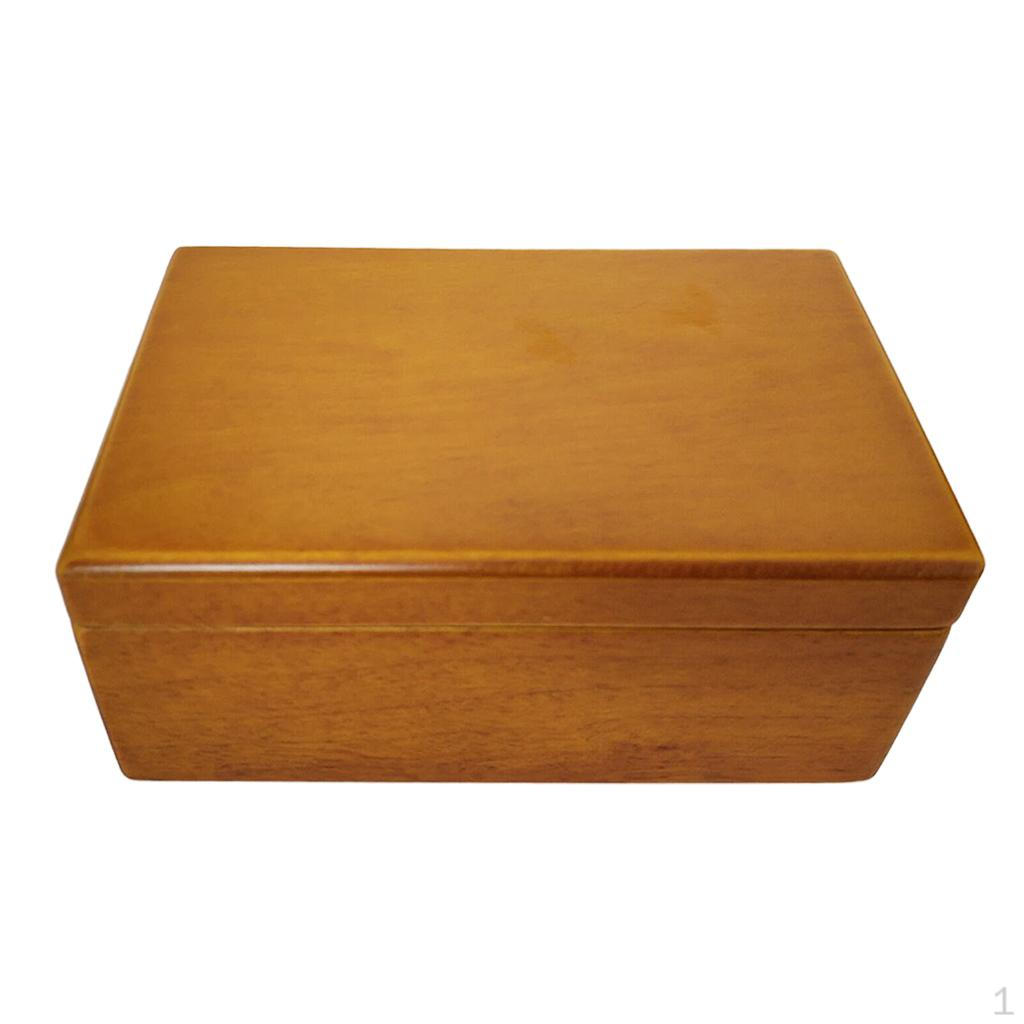 1 шт. Деревянная музыкальная шкатулка для украшений Изысканные креативные поделки Праздничный подарок жёлтый