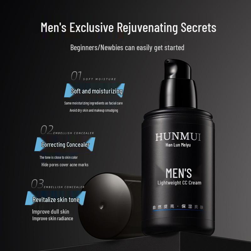Hanlunmeiyu Herren Feuchtigkeitsspendende Matte Gesichtscreme Concealer