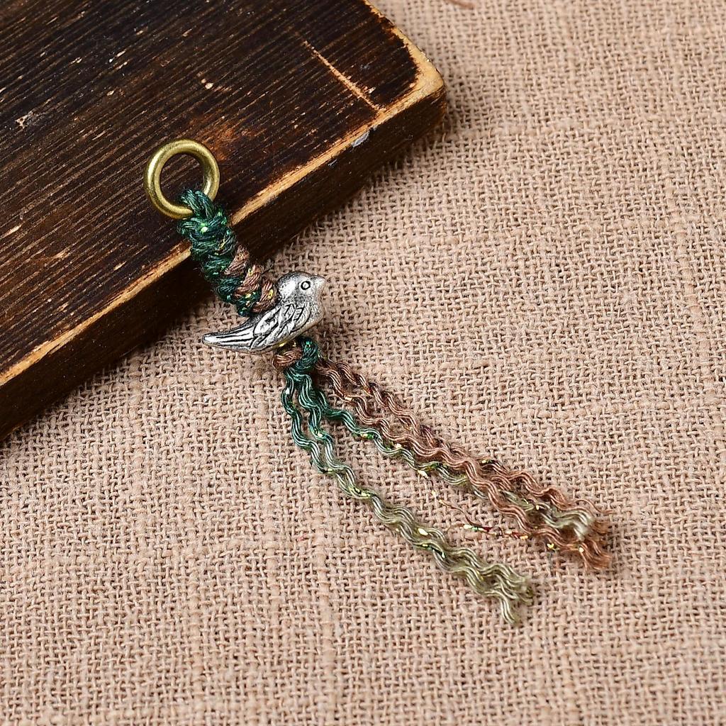 Original Tibetan-Style Silver Brass Drip Accessories for DIY: Handmade Woven Bag, Phone, or Car Hanging.