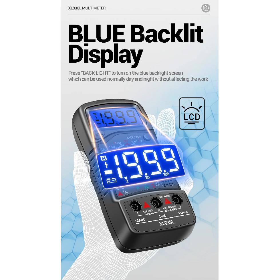 Digital Multimeter Esr Testers ANENG XL830L Automotive Electrical Meter Dmm Transistor Peak Tester Meter Capacitance Meter tools