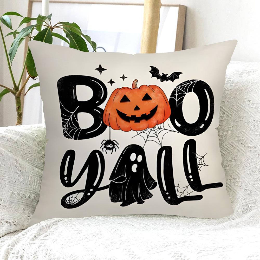 Halloween Day of The Dead Cushion Case, Pillowcase, Pumpkin Ghost Trick or Treat, Home Pillowcase