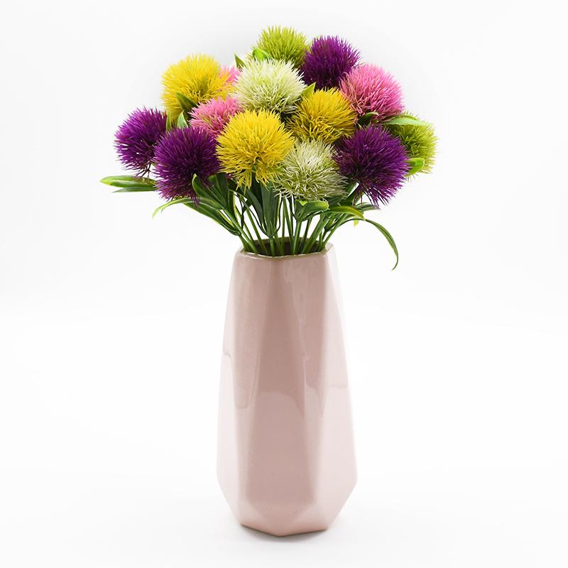 5/10pcs Artificial Plants Dandelion Bouquet Vases For Home Decor Wedding Decorative Fake Flowers Needlework Ornamental Flowerpot