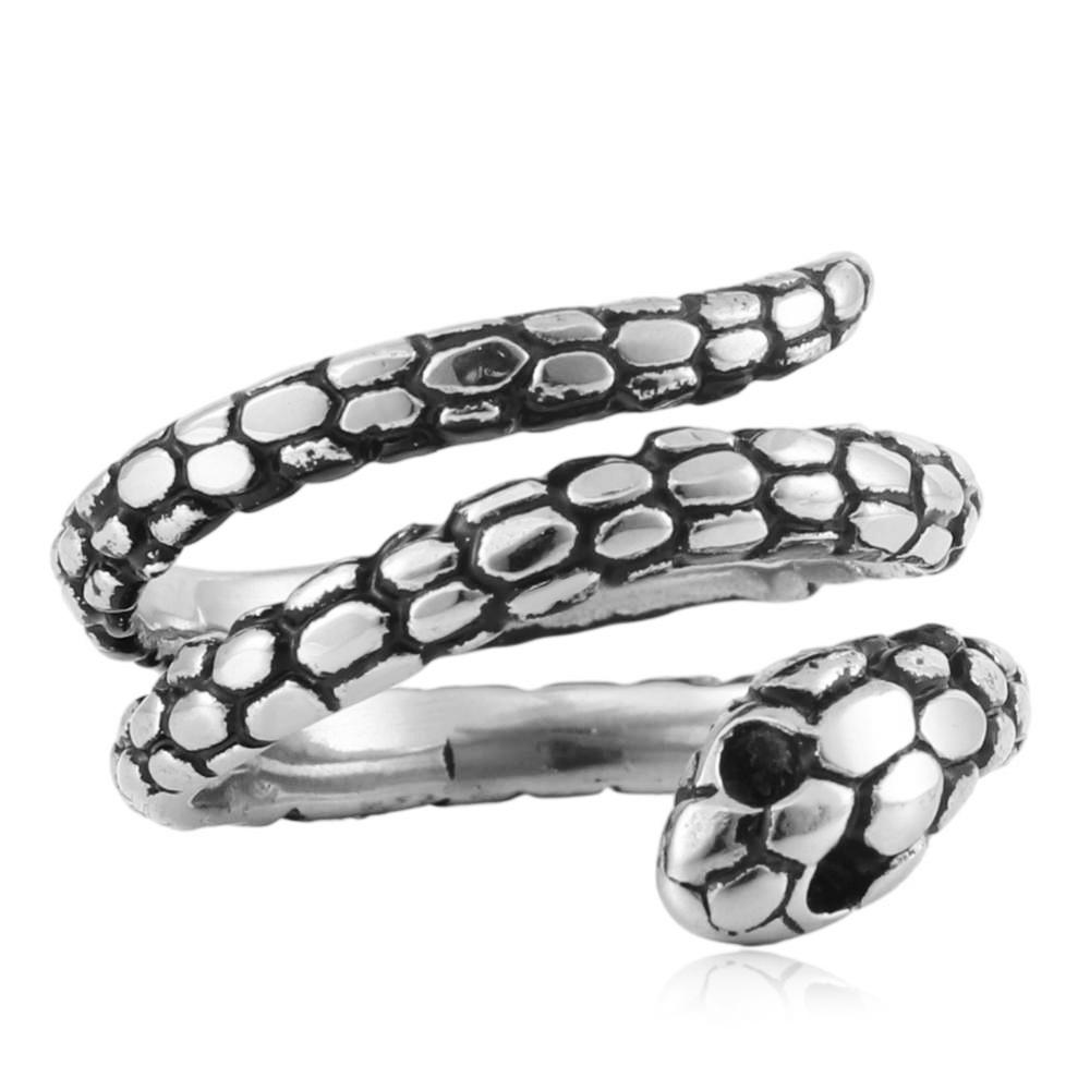 2026 Europe and America, Retro Men s Ring, Double Ring Snake Ring. No. 7