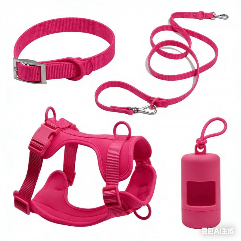 Dog Harness Set PVC Waterproof Chew Proof Small Dogs Leash Collar