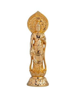 Buddhist Statue of Shokannon 10cm Shuun Rinzai Takaoka Bronzeware Bodhisattva, (gold Plated/24k Gold), Sculptor Makita, Model "Tendai, Shingon,