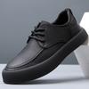 Men's Hole Shoes New Summer Trendy Brand Versatile Leather Thick Baseplate Shoes Men's Hollow Casual Sports Trendy Shoes