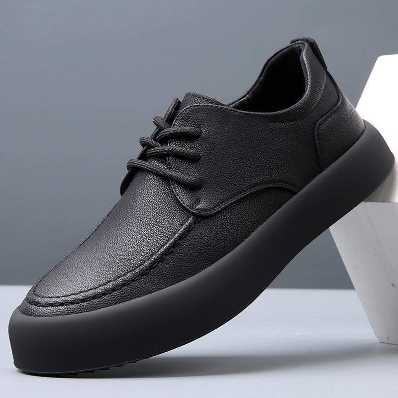 Men's Hole Shoes New Summer Trendy Brand Versatile Leather Thick Baseplate Shoes Men's Hollow Casual Sports Trendy Shoes