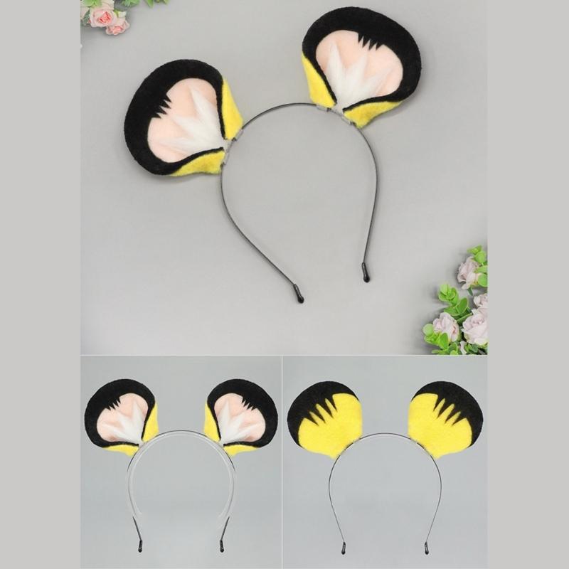 2Pcs Tigers Cats Wolf Foxes Tail Ears Headband Set Halloween Christmas Fancy-Party Costume Toy for Woman Men Cosplay