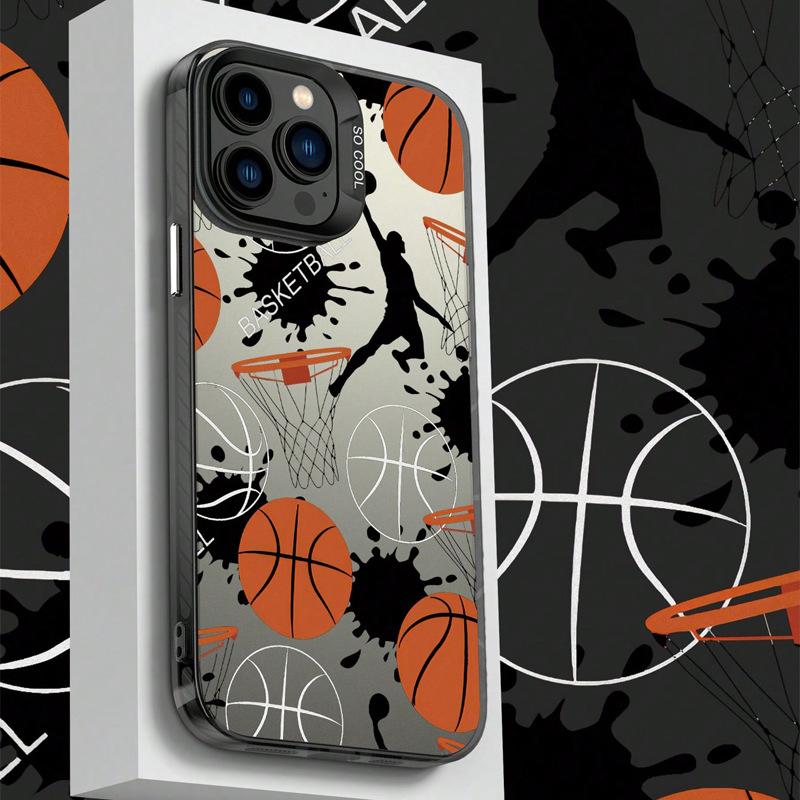 Basketball Flying Man Graphic Phone Case for iPhone 16 15 14 13 12 11 X XR Xs SE2 SE 8 7 Plus Pro Max Mini PC Back Cover