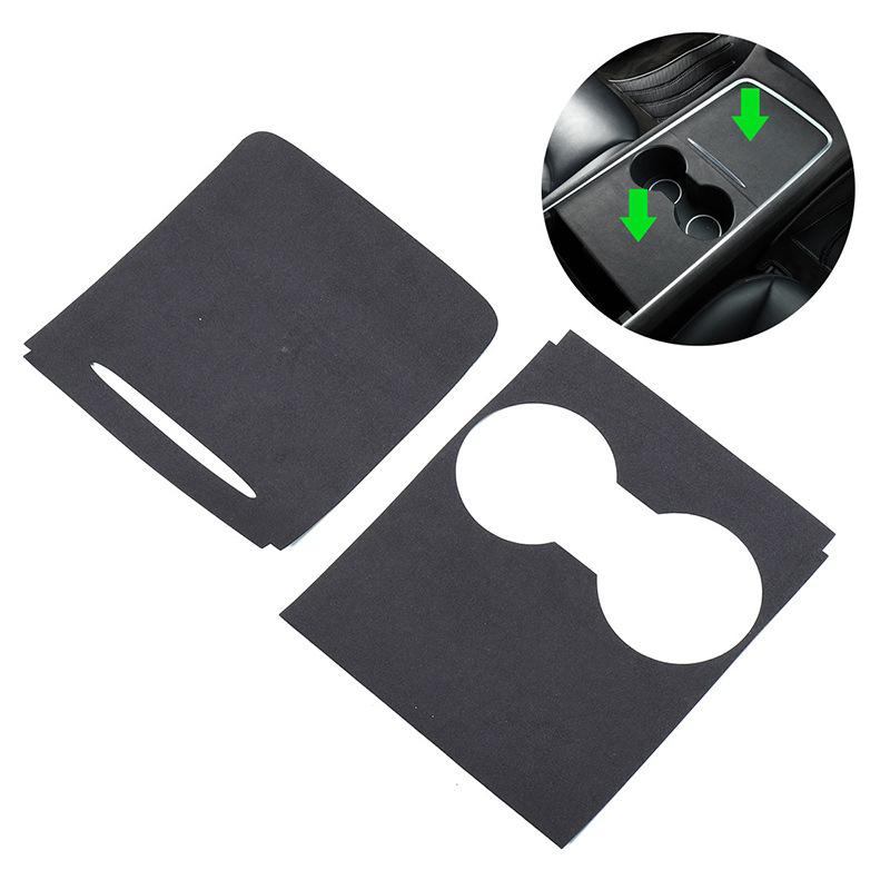 Suede Central Control Panel Sticker for Tesla Model 3 Y Model 3 Highland Model Y Juniper Console Protector Cover Car Accessories