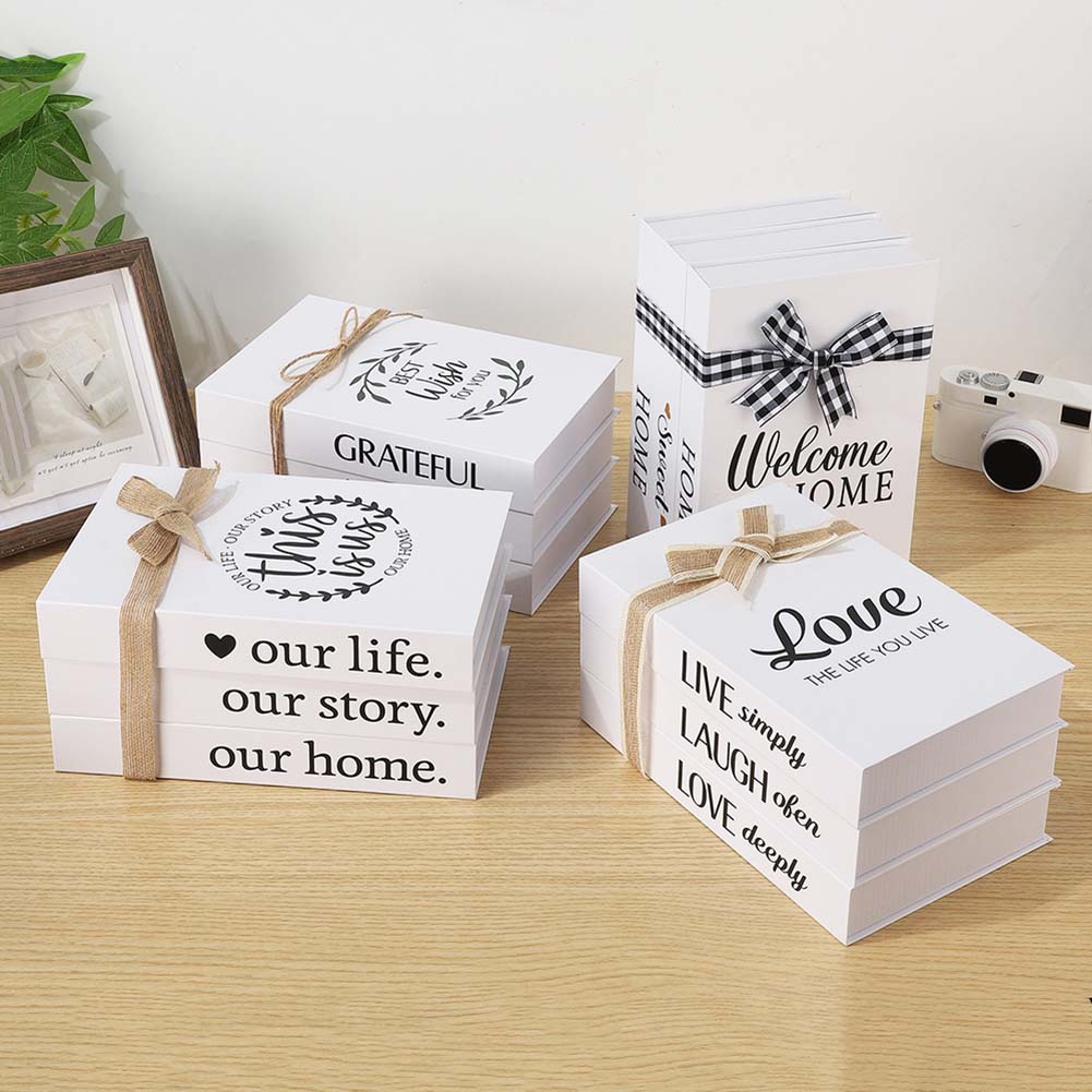 Faux Book Stacks 3Pcs of Rustic Charm for Home Decoration and Styling Ideas