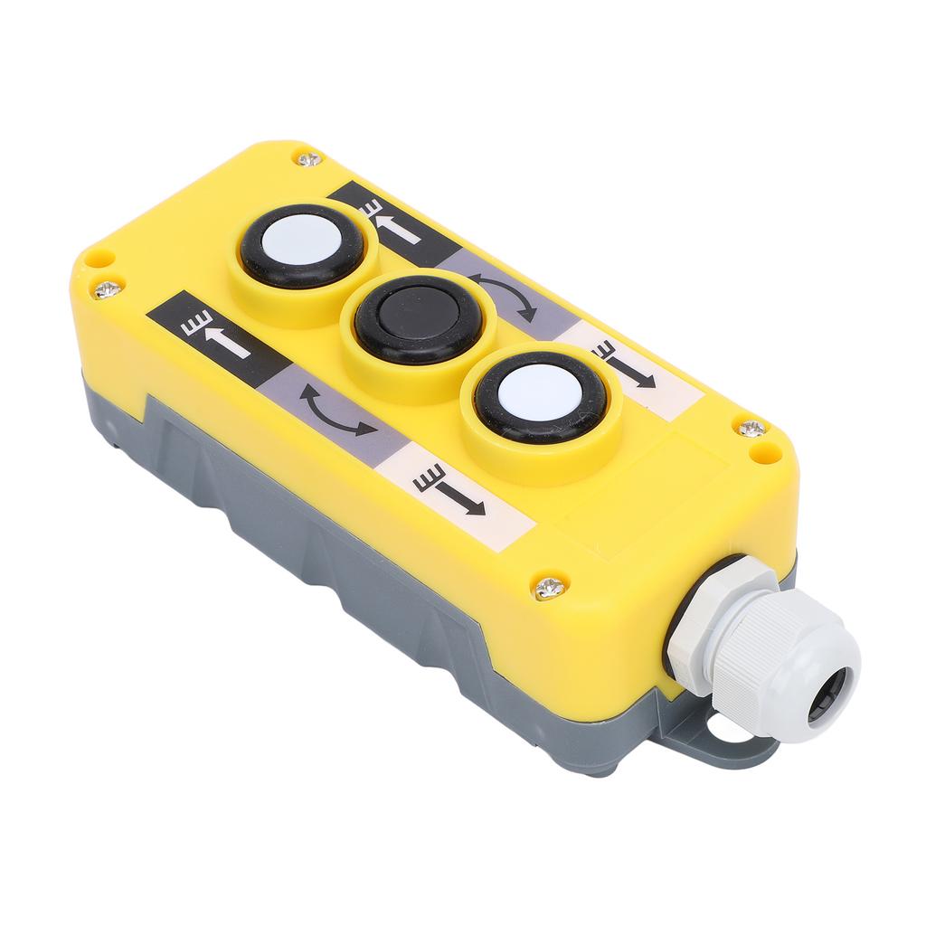 Crane Push Button Switch Lifting Pendant Controller Universal for Dump Truck Winch Up Down Hoist AC250V 5A AC500V 2A