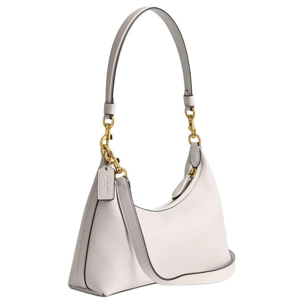 Coach Juliet 25 Logo Chiusura a Zip Borsa a Spalla in Pelle Tote Media Borse da Donna Gesso CW640-B4HA