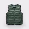 Men's Lightweight Casual Thermal Vest for Fall/Winter Solid Color Button-Down Straight Hem Sleeveless Jacket