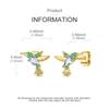 Gold Serie Hoop Earrings 925 Silver Sparkling Irregular Shape Feather Star Earrings Stud for Woman Girl Jewelry Gift