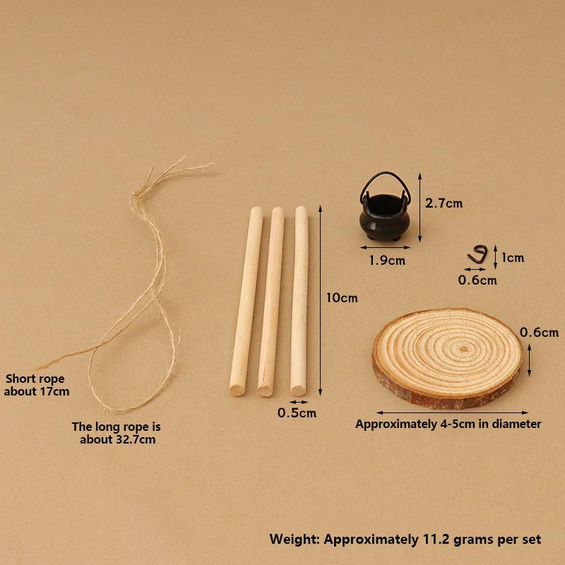 

1 комплект микро-садовых ландшафтных украшений 1:12 кукольных домиков, кемпинг, сцена у костра, модель, миниатюрное украшение для костра, аксессуары для самостоятельного изготовления