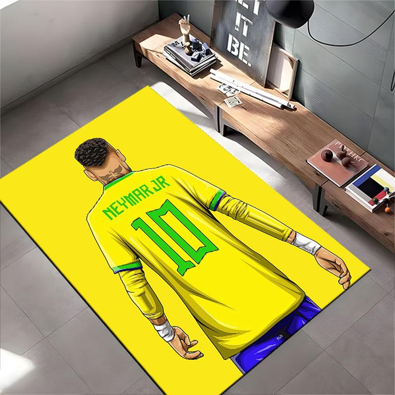 Yellow Football Jersey Design Suitable As a Non-slip Mat for the Living Room or Bedroom Sofa