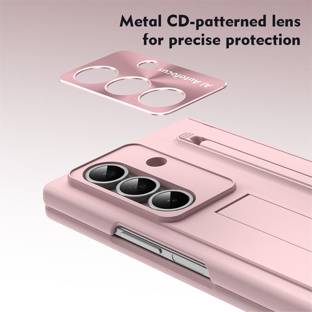 Fashion Bracket Phone Case For Samsung Galaxy Z Fold 7 5G Fold6 Front Protection Film PC Hard Shell Hinge With S Pen Back Cover