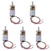 AT19-N20 Mini Micro Metal Gear Motor Set 5Pcs DC 3V-6V Gearwheel Included Full Metal Reducer 60RPM Slow Speed Toy