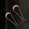 Vintage Crystal Moon Hair Sticks for Women Chinese Metal U-Shape Hairpins For Bun Updo Fashion Wedding Hair Accessories