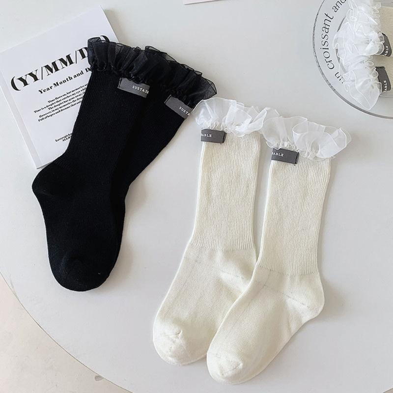 Women's Summer Ankle Socks Summer Crew Socks Lace Middle Tube Socks Japanese Style Cute Boot Socks Streetwear Gift
