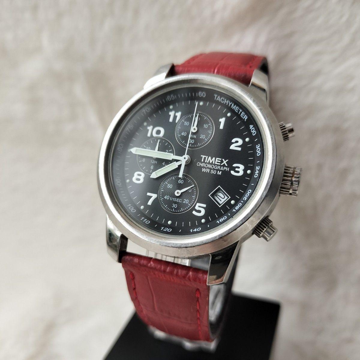 [First come, first served!!] TIMEX  Wristwatch chronograph tachymeter 50m waterproof