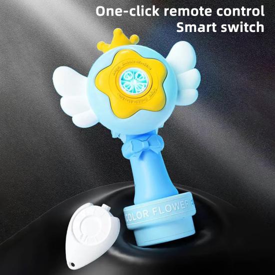 Sunflower Car Bubble Machine Rechargeable Automatic Bubble Blower Remote-controlled Bubble Maker with LED Lights for Weddings Parties