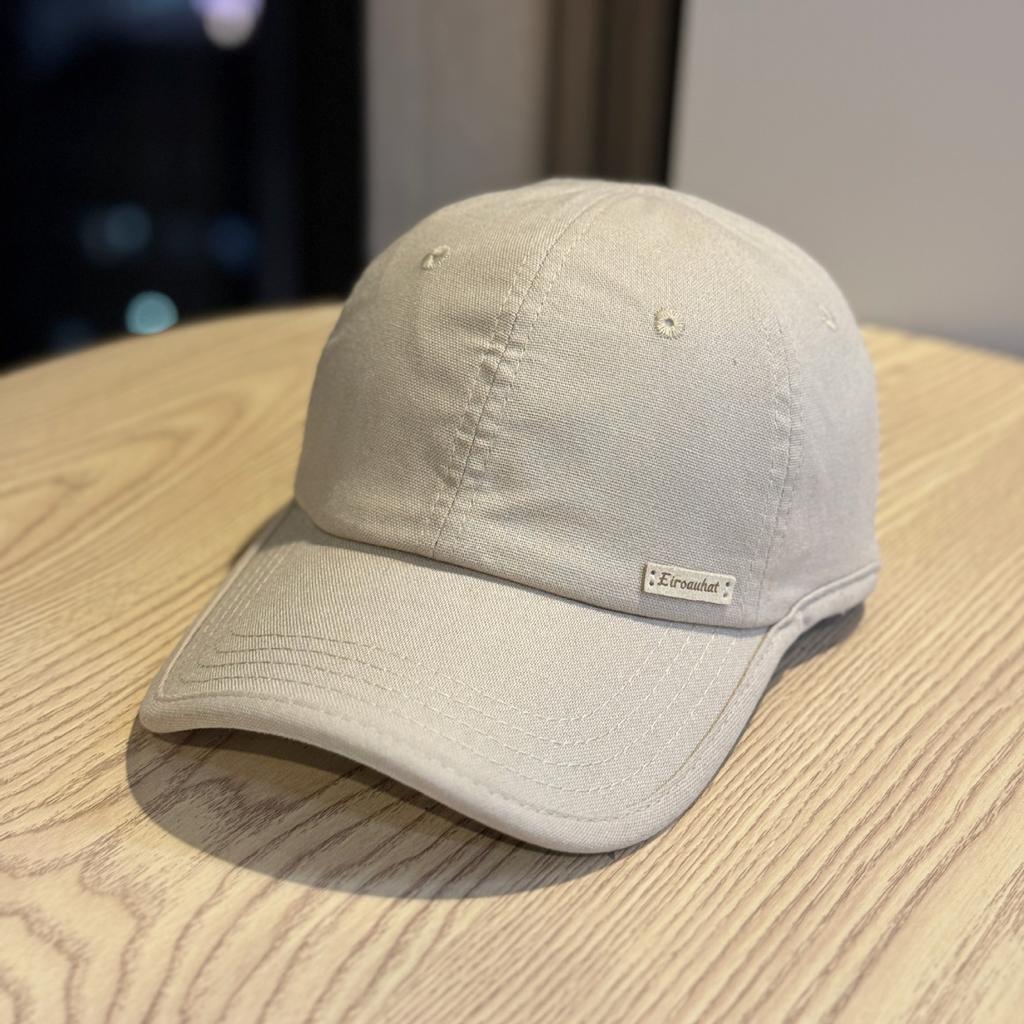 New simple texture baseball cap women's versatile casual cap wide brim shows face small sunshade sunscreen cap tide