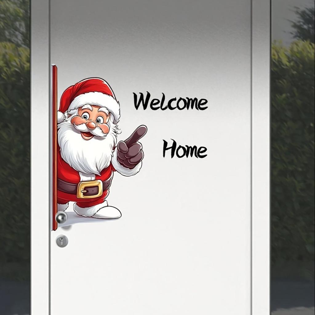 Willkommen Zuhause Wandaufkleber Weihnachts-Wandaufkleber Wandtattoos Weihnachts-Wanddekorationen Weihnachts-Kunst für Kinder Schlafzimmer Spielzimmer Dekor