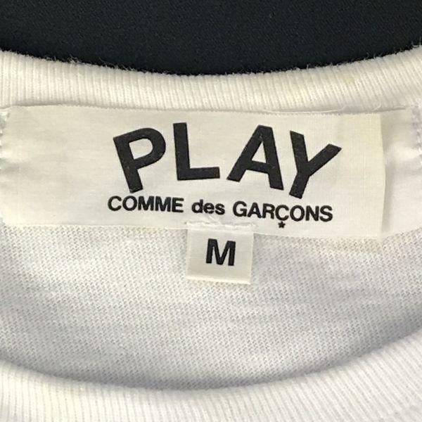 Made in Japan PLAY COMME des GARCONS Short Sleeve T-Shirt Women's M White Authentic Sewing Manager Seal(USED)