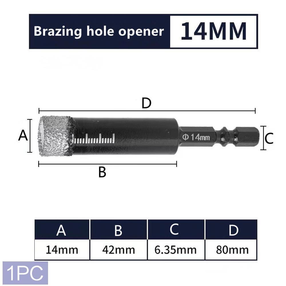 1PC Brazed Drill Bit Dry Drilling Ceramic Tile Drill Bit Marble Granite Vitrified Tile Hole Opener Diamond Drill Bit LM