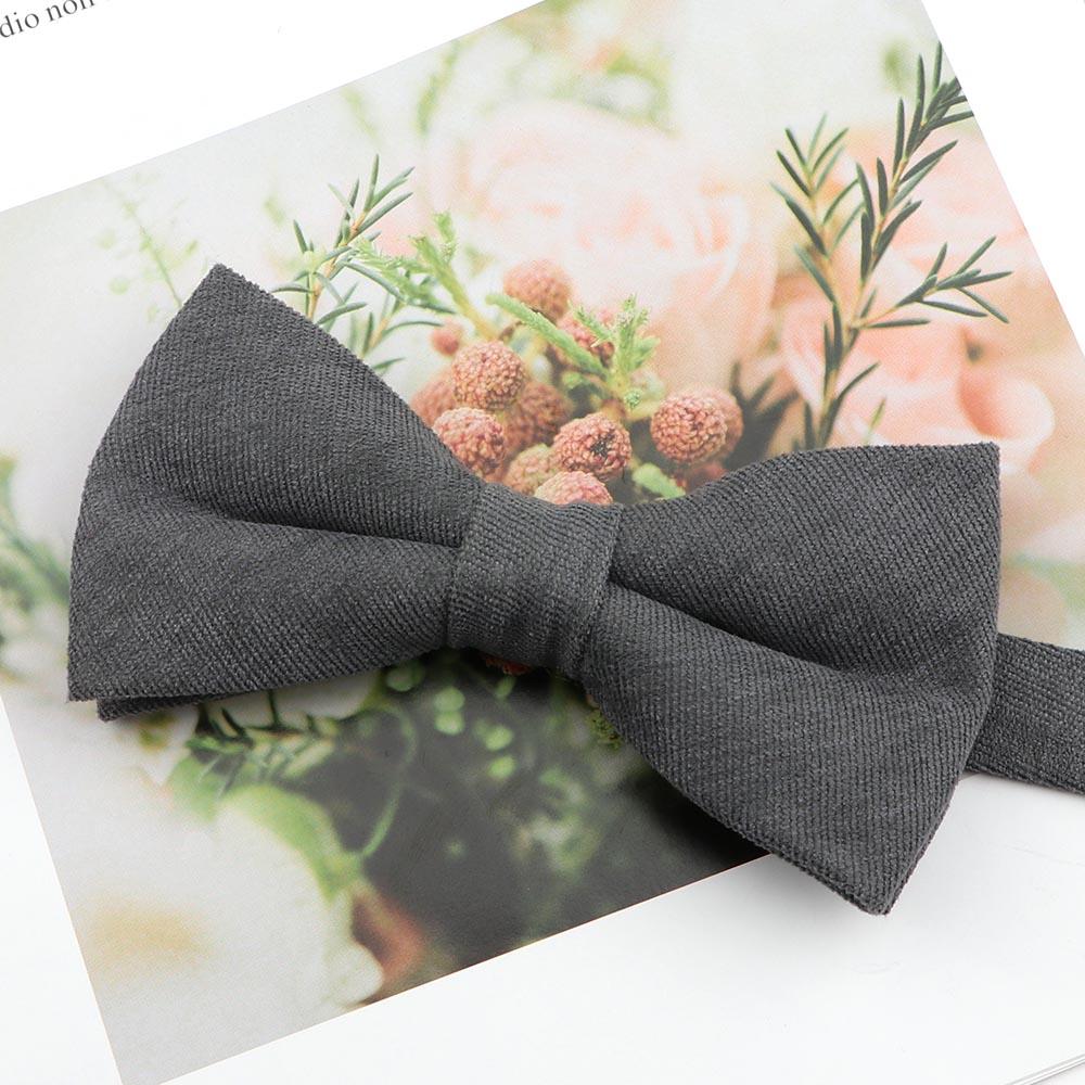 Mens Super Soft Downy Suede Parent-Child Bowtie Set Macarons Solid Color Classic Design Cute Butterfly Red Green Blue Pink Tie