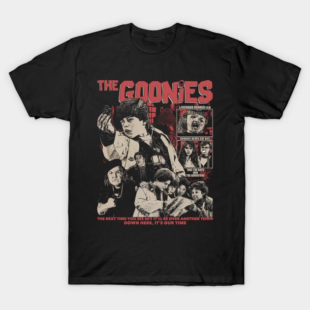 

Men Black Print T-shirt The Goonies No-Cut Transfer Paper Print Cotton Tshirt XL чорний