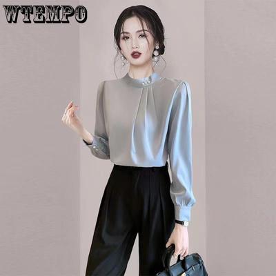 Women's  Professional Versatile Retro Long Sleeve Shirt for Autumn Women's Clothing Stylish Top