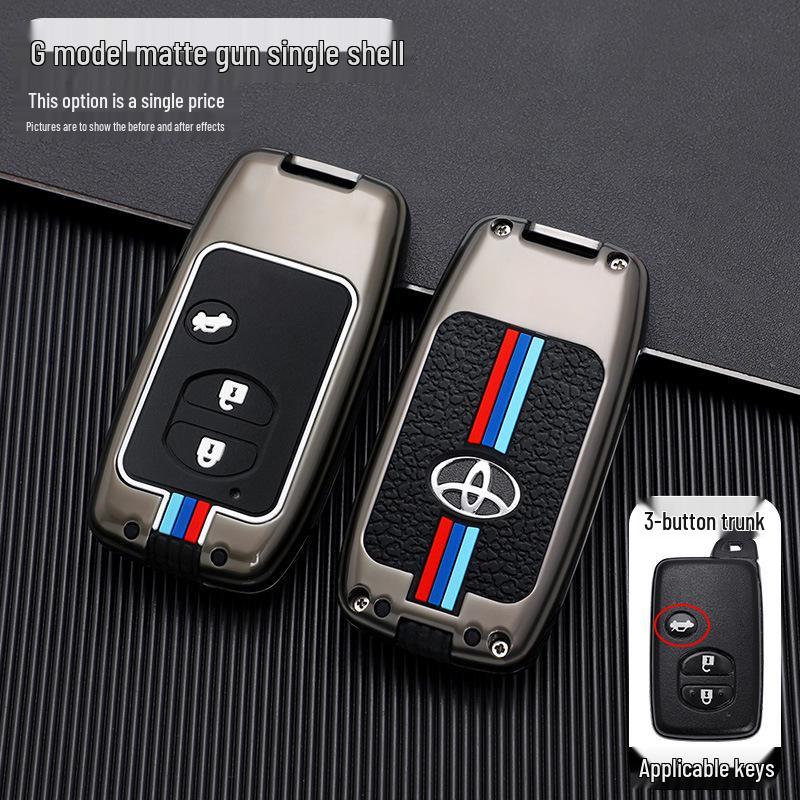 Compatible Key Case for Toyota: 6th Gen Camry, Reiz, Land Cruiser, Prado, Highlander