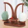 Woodens Yarn Stand With Rotatable Base For Home Knitting Tool Natural Woods
