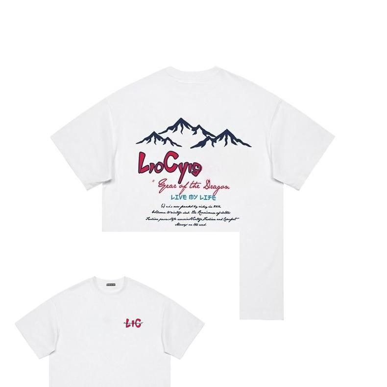 À Manches Courtes Pour Garçons À Imprimé De Lettres De Montagne De Neige Dans Les Rues Américaines En Pur Coton Ample 4XL