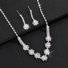 Jewelry Set Wedding Accessories Necklace Earrings Bracelet Three-Piece Evening Dress Wedding Batch