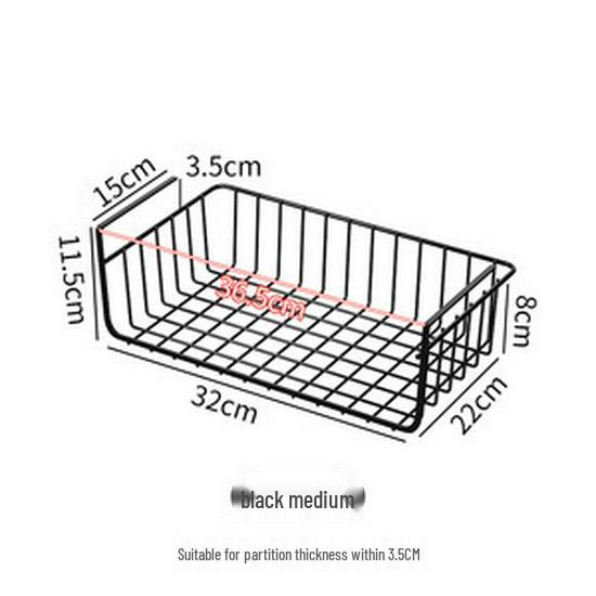 Under-table Hanging Storage Rack for Dorms and Desks