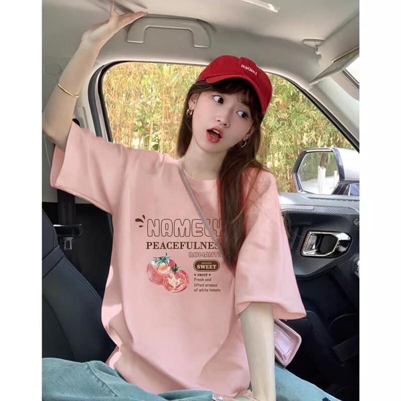 TonLion Women s Fruit Print Short Sleeve T-Shirt M