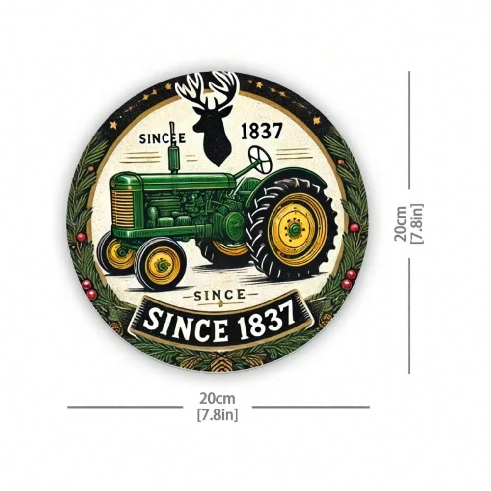 

Metal Tin Sign Antique Green Tractor Home Decor Wall Art Kitchen Farmhouse Entryway різнокольоровий