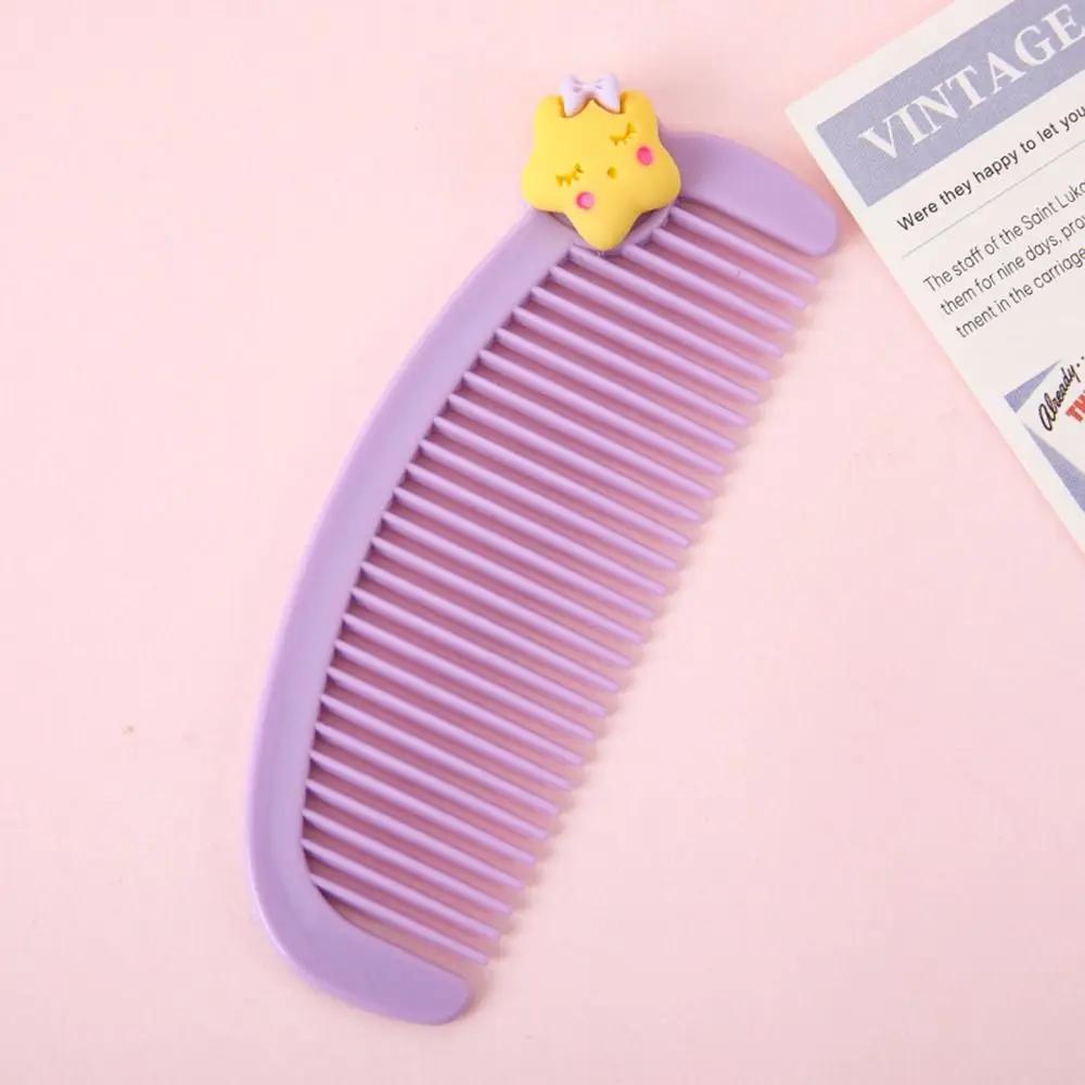 Cartoon Mini Crescent Comb Cute Children's Small Comb Student Carrying Plastic Hairdressing Comb Net Red Small Gift