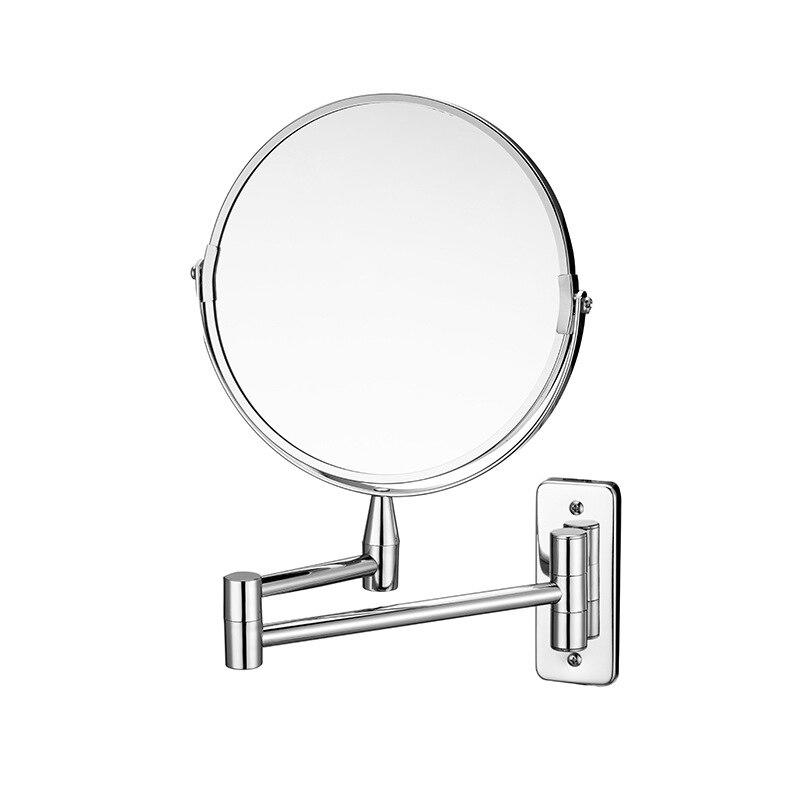 Copper Cosmetic Mirror Double Side Folding Wall Mirror Telescopic Mirror Bathroom Mirror 3 Times Magnification