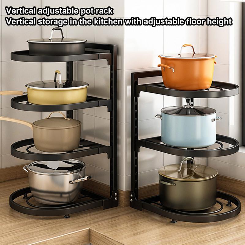 Kitchen Pot Organizer Rack Sink Standing Shelf Multi-layer Pot Storage Rack Household Cabinet Frying Pan Organizer Bowl Shelf