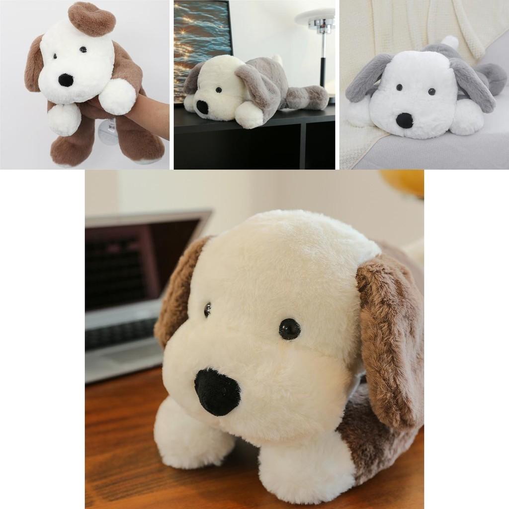 Soft And Cuddly Grey And Brown Plush Puppy Doll Ideal For Kids And Adults