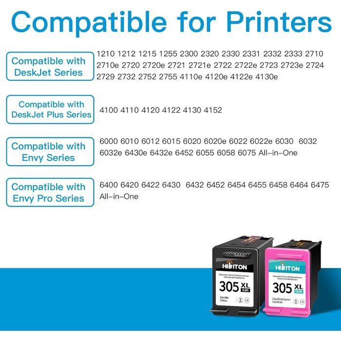 Tintenpatrone - 305 XL - Kompatibel mit HP - 600 Seiten schwarz - 450 Seiten Farbe - 2er-Pack