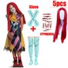 Kids Girls Boys Cosplay Christmas Eve Scary Ghost Bride Sally Skeleton Jack Dress Striped Halloween Character Dress Up Costume